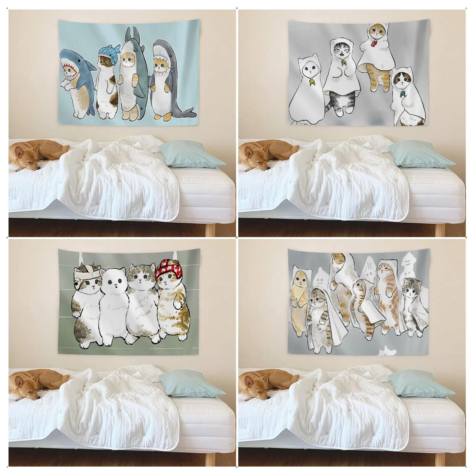 

Cartoon Cat Cartoon Tapestry Wall Hanging Decoration Household Wall Hanging Sheets