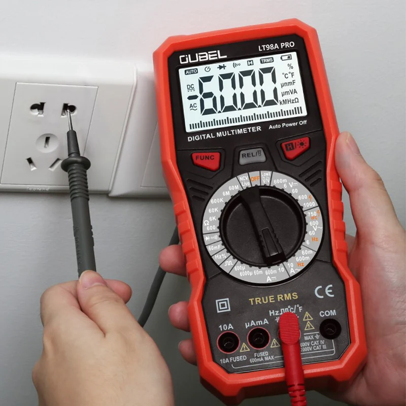 Цифровой мультиметр True-RMS амперметр постоянного и переменного тока вольт Ом