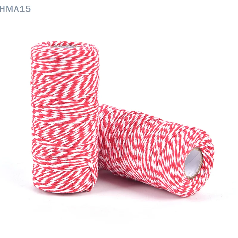 100 м/рулон хлопковый шпагат пекаря шнур рождественский подарок упаковка декор