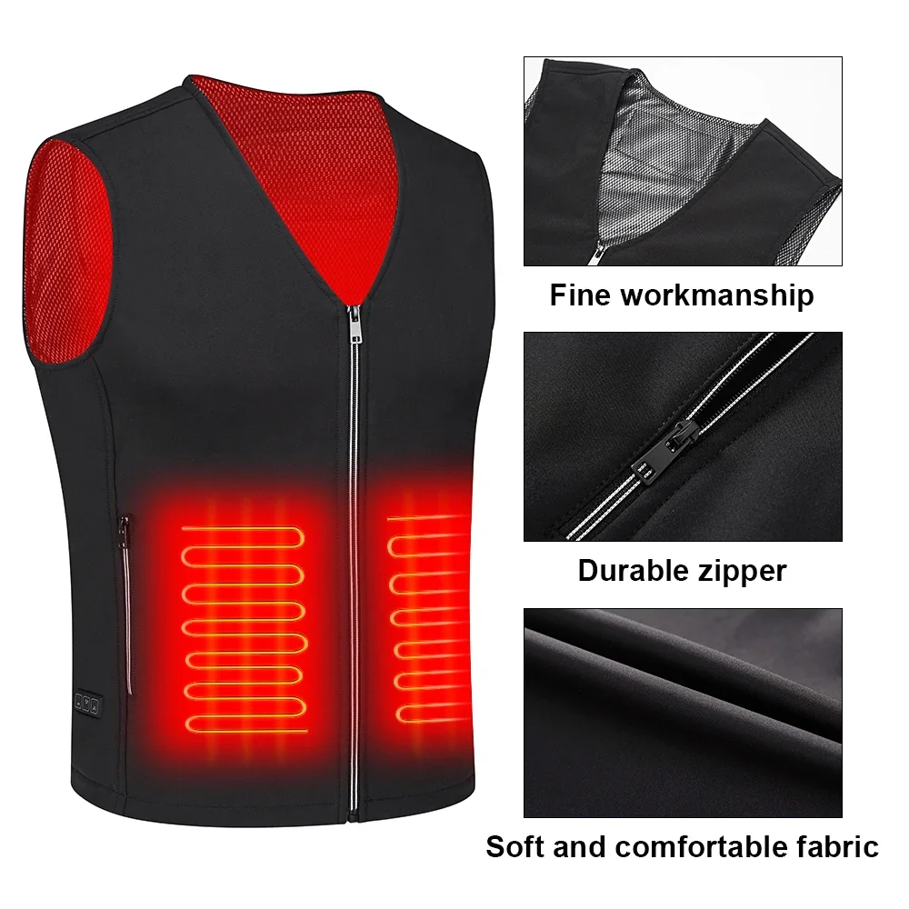 Жилет с подогревом унисекс зимняя мужская куртка походный жилет верхняя одежда