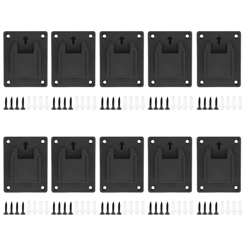 

10Packs Battery Holder, Ready Dock Stealth Battery Mounts Fit For Dewalt 20V M18 18V Batterycordless Power Tools