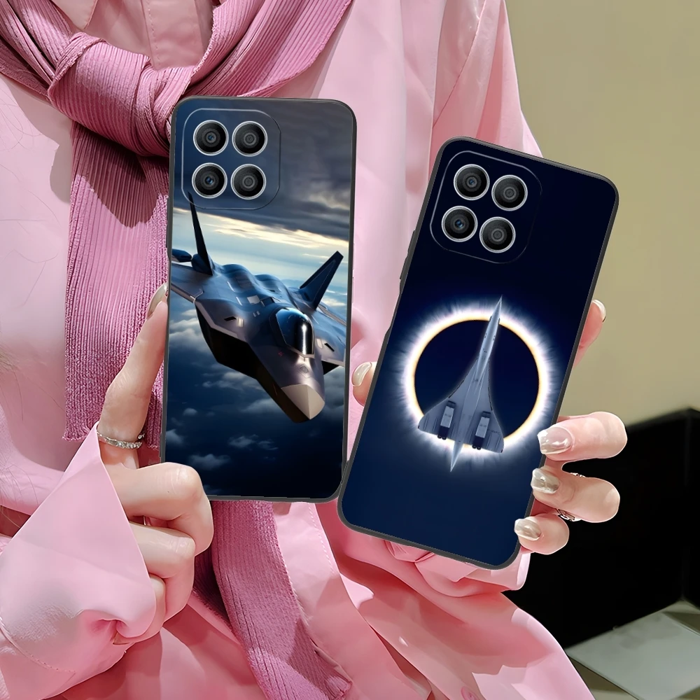 AirForce Plane Mobile Cell Phone Case for Huawei Honor 90 80 70 60 50 30 20 10 9 8 7 Pro S SE Lite 5G Black Cover Shell