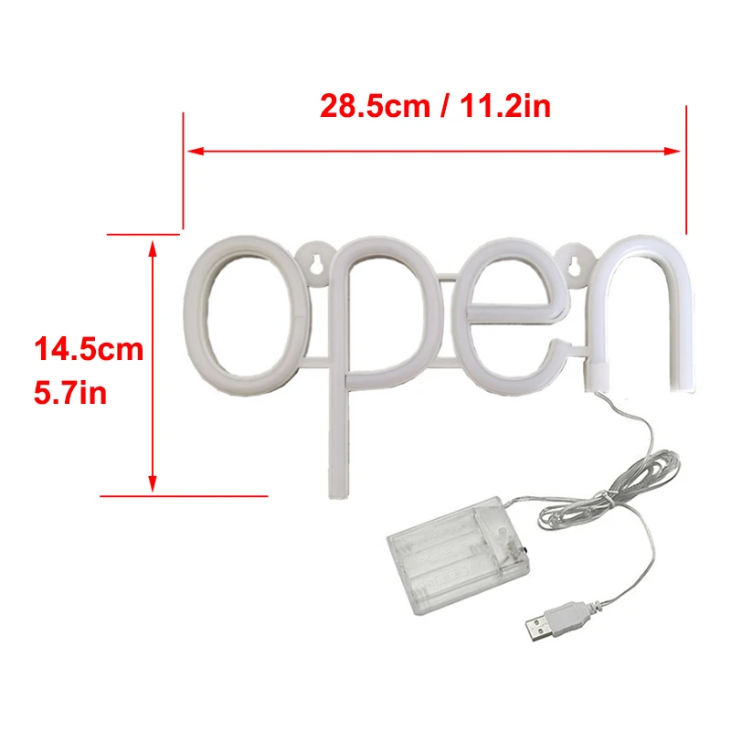 Купить Чехол для открытой вывески, с неосветильник светодиодный фонариком, USB, с батарейным отсеком, для бизнеса, рекламы, для крепления в стену, на ...