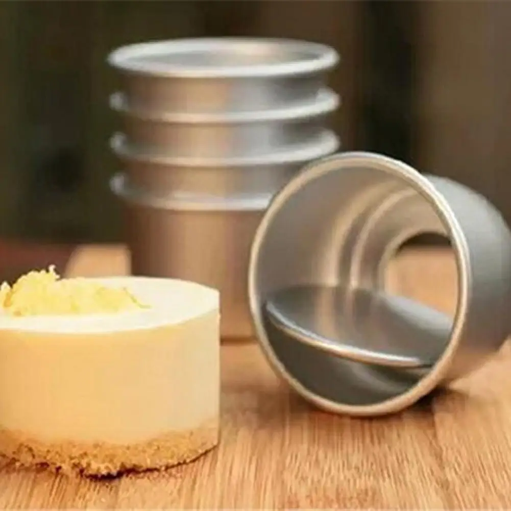 

5 Pcs Round Cake Mould Cheesecake Pan Pattern Alloy DIY Removable Bottom Mold Template Non Stick Baking Tools Bakeware Cheap New