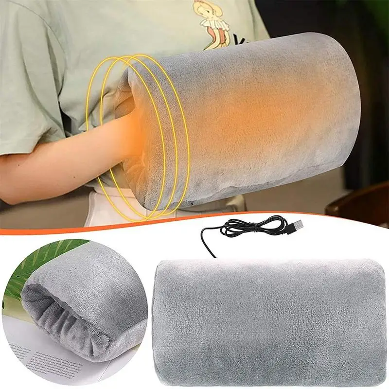 

Electric Heating Hand Warmer Muff Safe USB Heated Hand Warmer Pad with Buit In Heating Pads Household Hands Pillow for Winter