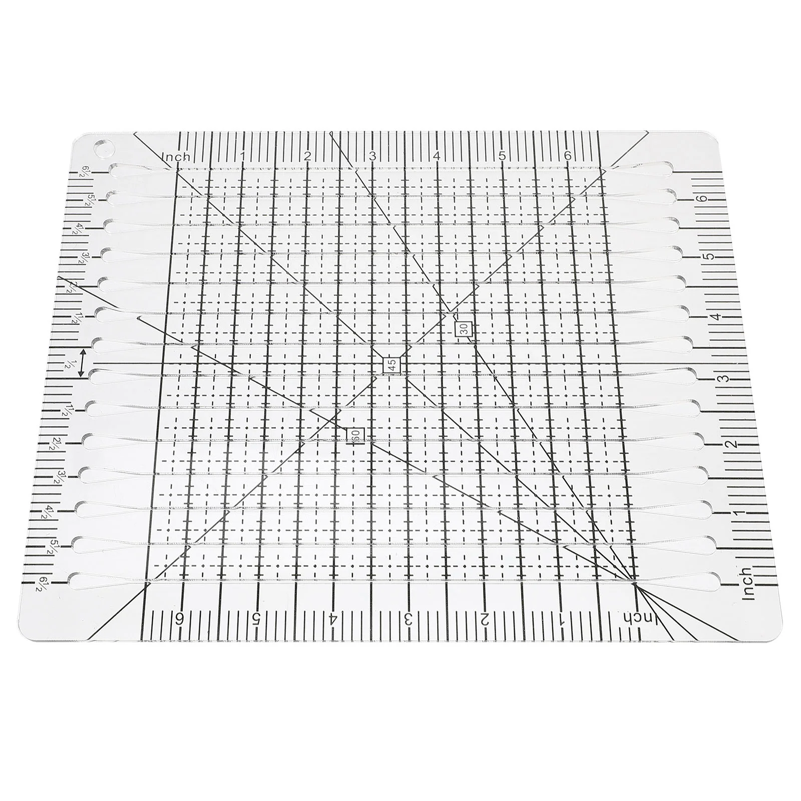 

Square Tool Stitching Ruler Transparent Ruler Stitching Template Quilling Tool Tailor Template Portable Patchwork Cutting Ruler