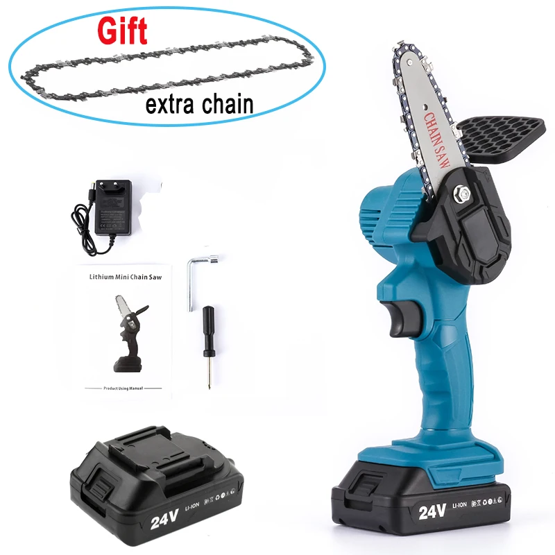 

Cordless Electric Pruning Saw with Lithium Battery Protable Chainsaw Woodworking Cutting Logging Power Tool for Makita Battery