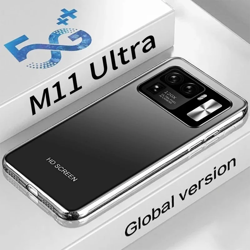 

Global New M11 Ultra 5G Smartphone 16GB 512GB 7.3 Inch 6800mAh Android Mobile Phones 10 Core 48MP Camera Unlocked Phone Celular