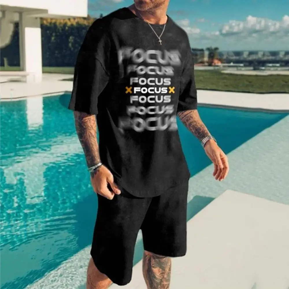 Men Clothes Plus Size 3D Printed T-shirt Suits Fashion Funny Graphic Round Neck Ropa Fashion Designer Short Sleeve 2 Pieces