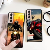 cool motorcycle phone case for samsung s22 s21 s20 ultra pro plus s10 s9 s8 note 20 10 ultra phone bumper covers