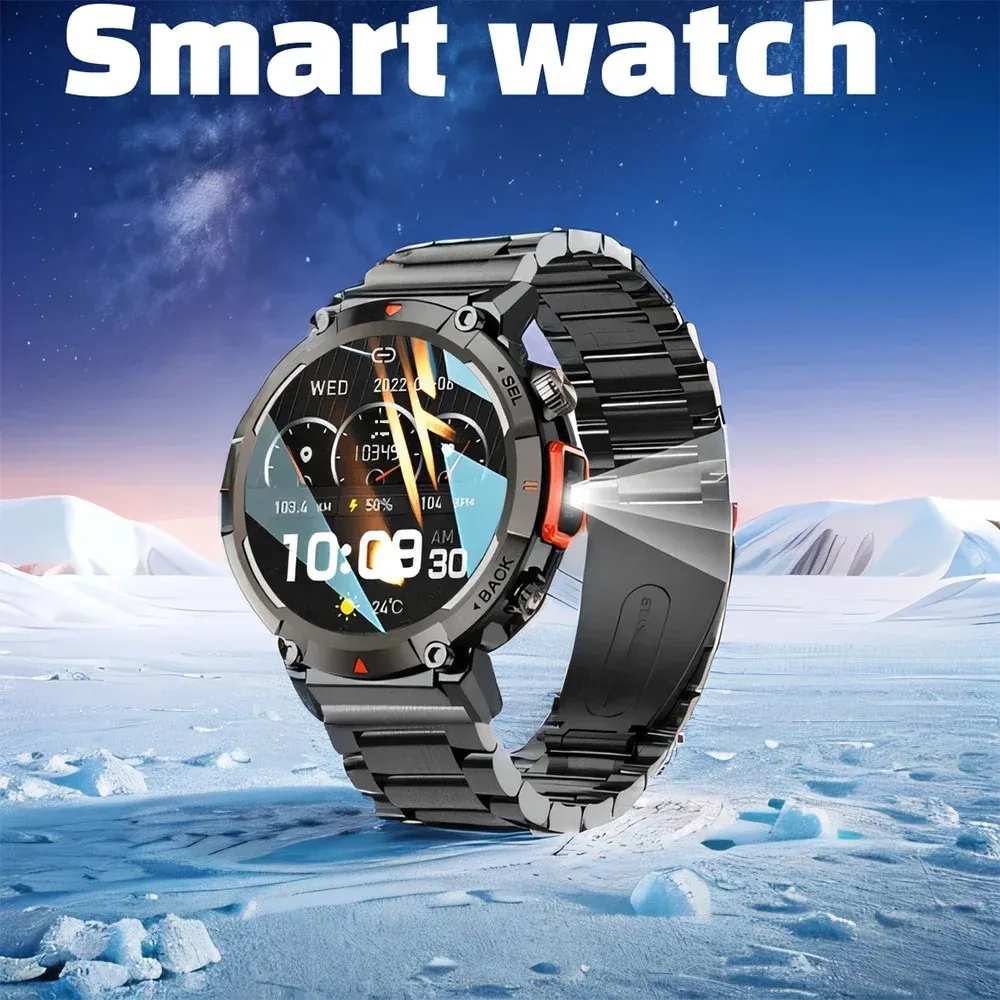 Смарт-часы со светодиодной подсветкой уличный компас Bluetooth-вызов 1 45-дюймовый