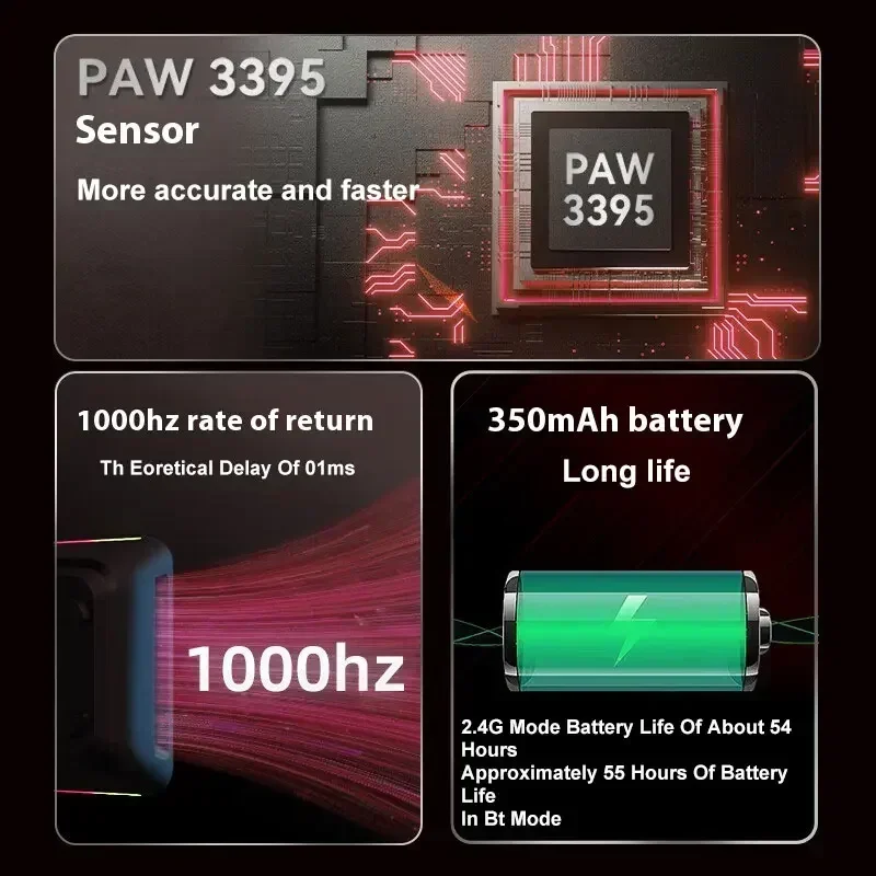 AJAZZ M259 Мышь из магниевого алюминиевого сплава Bluetooth Беспроводная тройная легкая