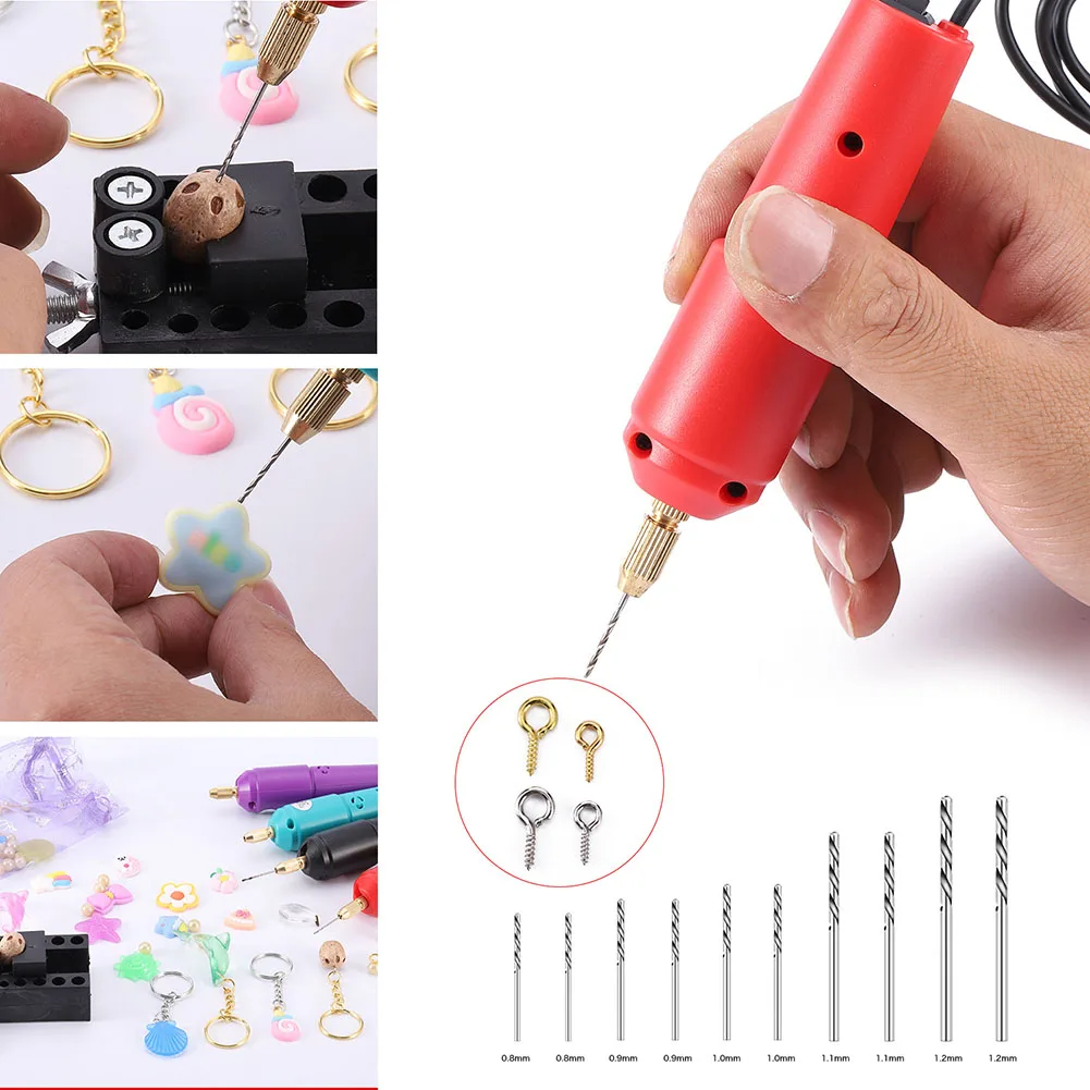 

USB электрическая дрель с сверлом для смолы, древесины, полимерной подвески, поставки для изготовления деревянных пластиковых полимерных глин, бусин, жемчужная бумага