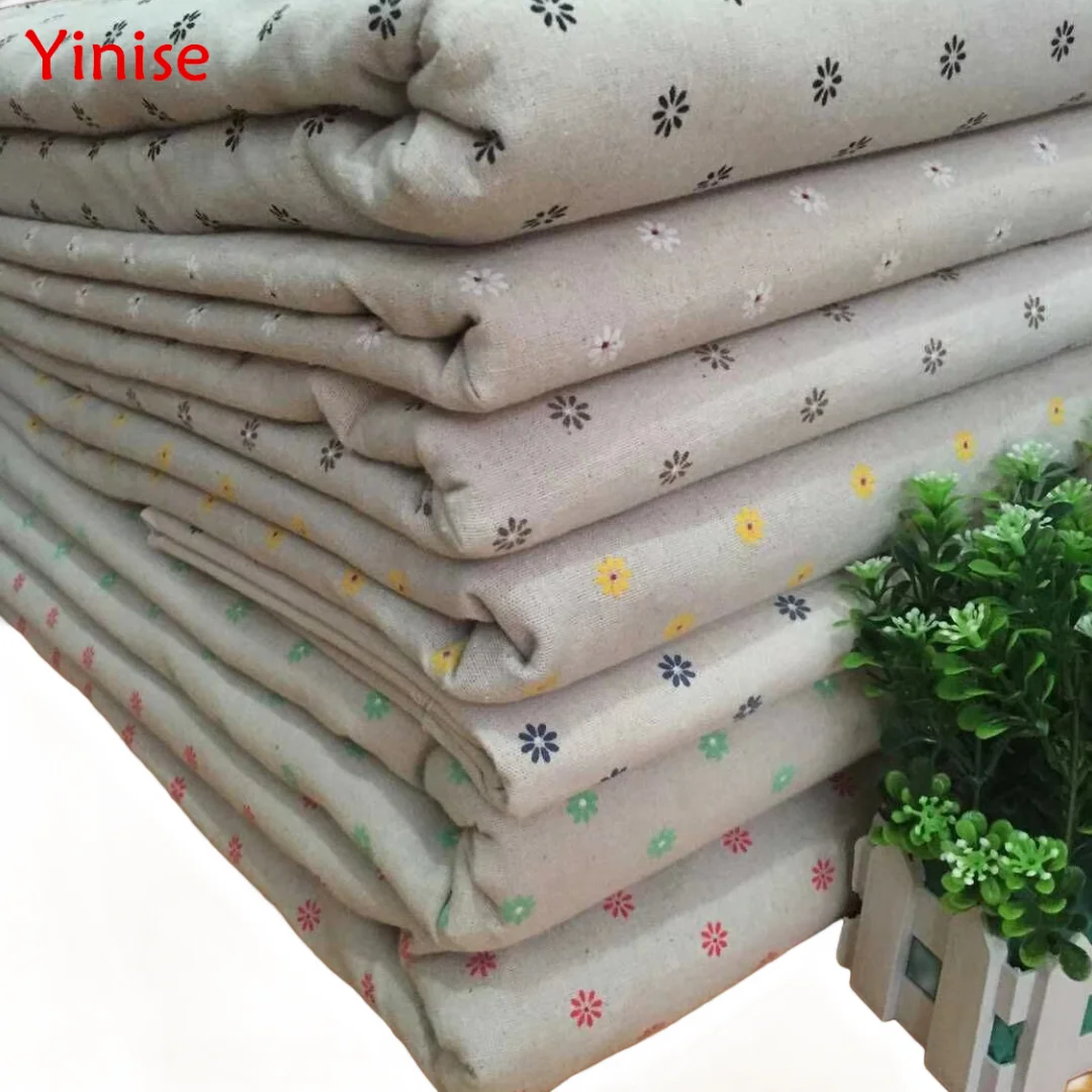 LINENCotton ткань для одежды, квилтинг, цветы, саржевая ткань, ткань «сделай сам», занавеска для дивана, скатерть, подушка, ремесло, материалы для шитья