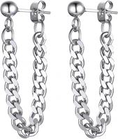 chainpro earrings men and women 316l stainless steel punk hypoallergenic surgery huggie ring earrings mens jewelry cp921