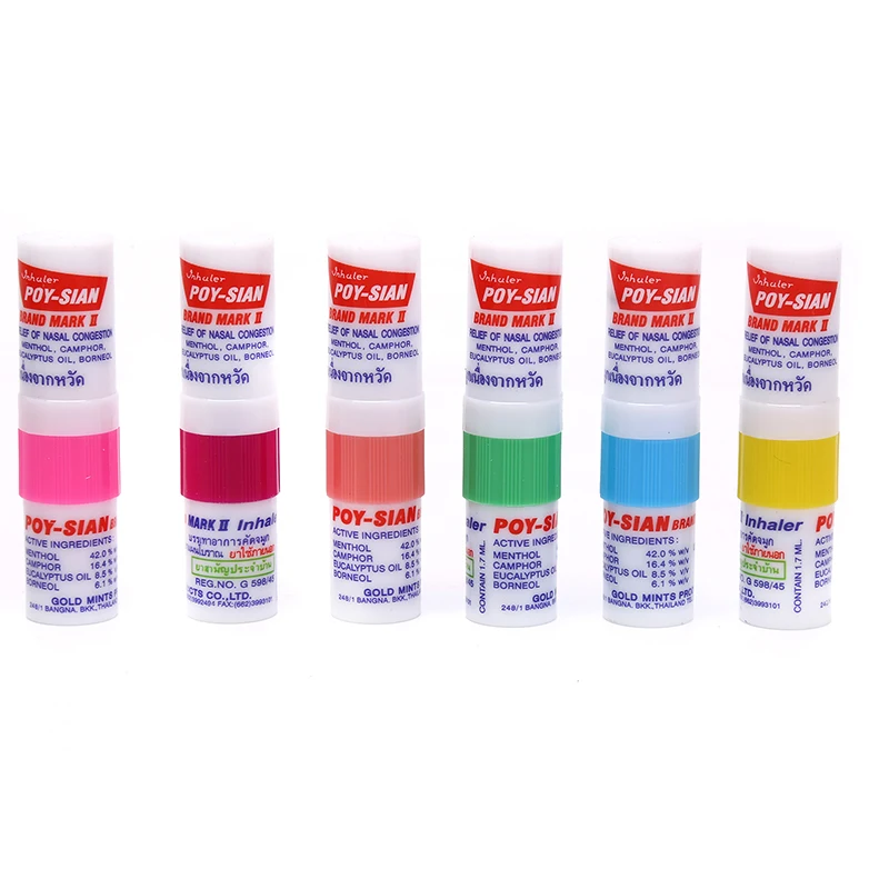 1 шт. тайский мятный цилиндр назальный ингалятор освежитель мозга анти-пухосный