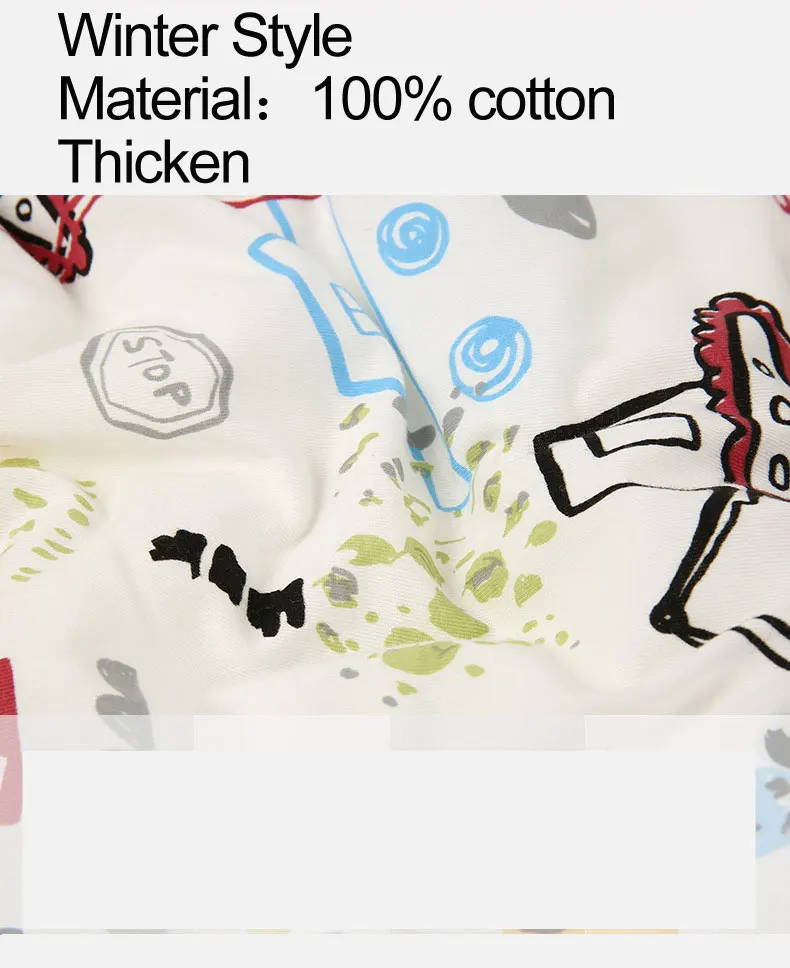 Baby 100% Cotton Sleeping Bag Long Sleeve Winter Cartoon Split Leg Baby Cloth Fit 0~6 Year Baby images - 6