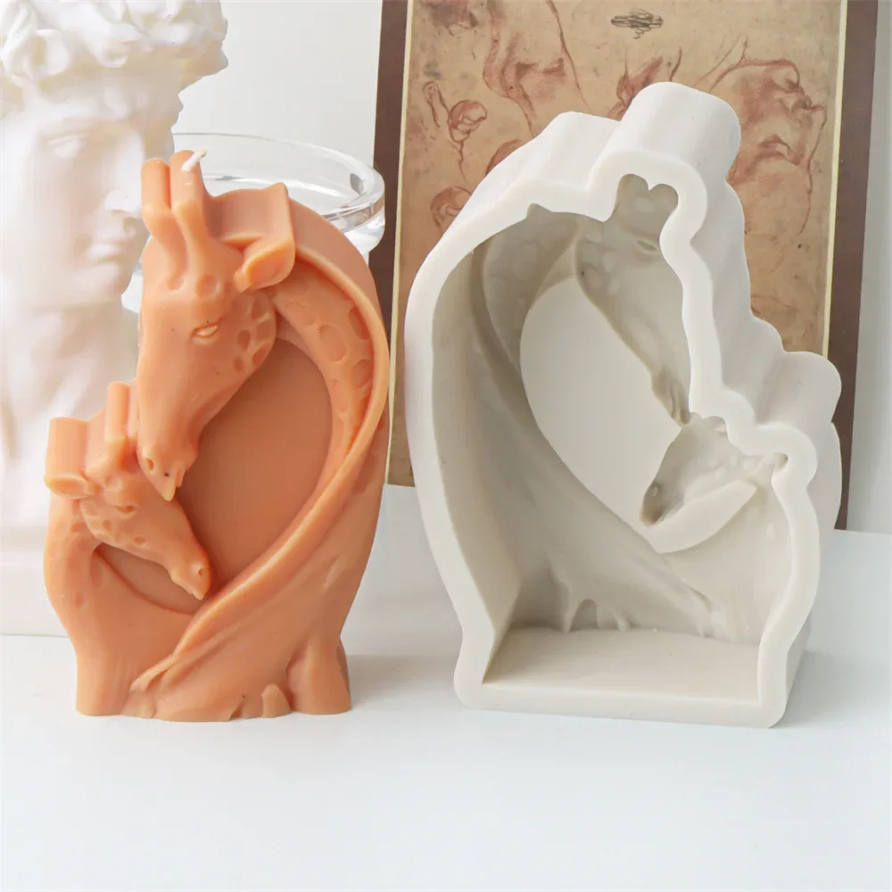 2D силиконовая форма в виде головы лошади свечи статуя войны оленя гипсовая