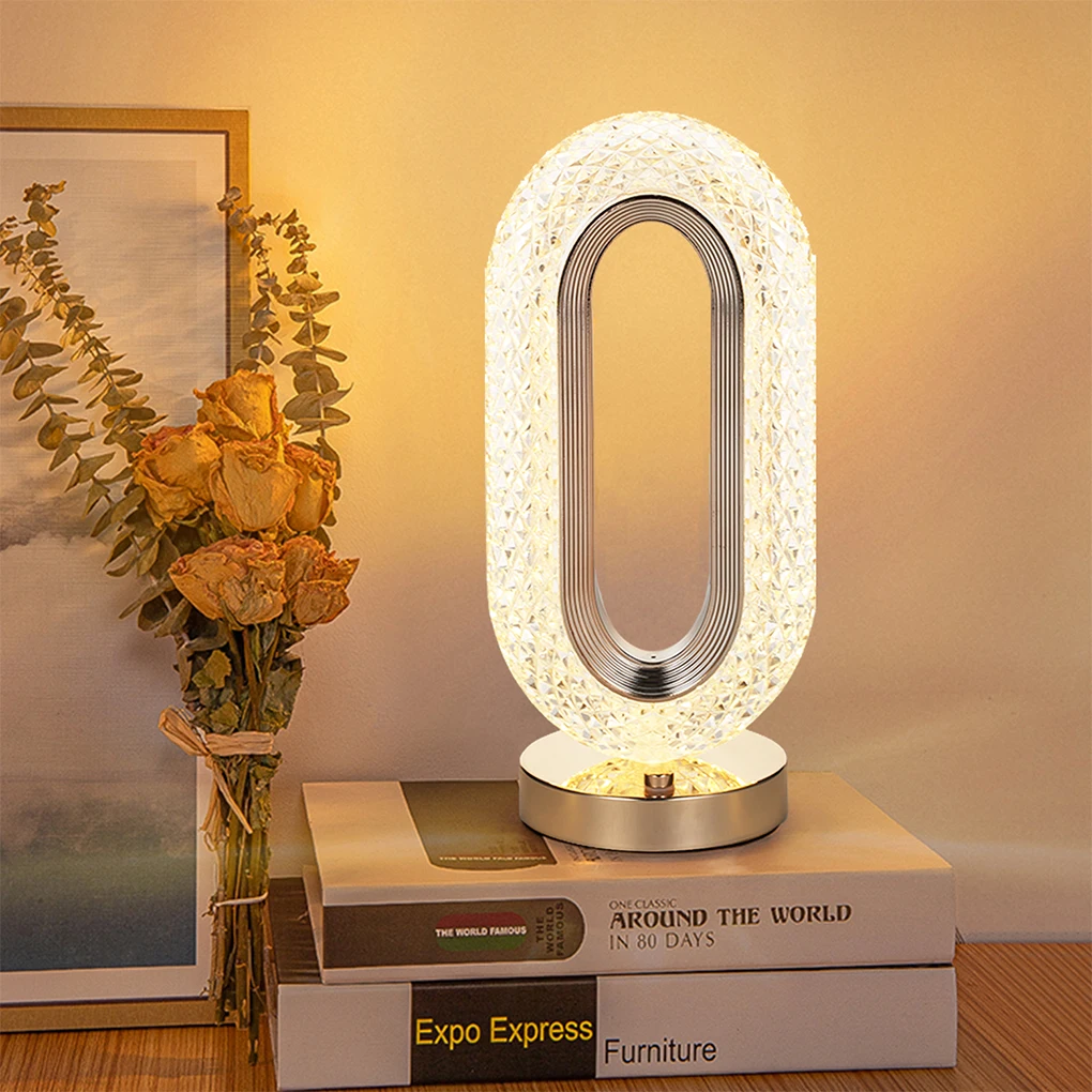 

Table Lamp Crystal Night Light Touch Control Lighting Accessory Man