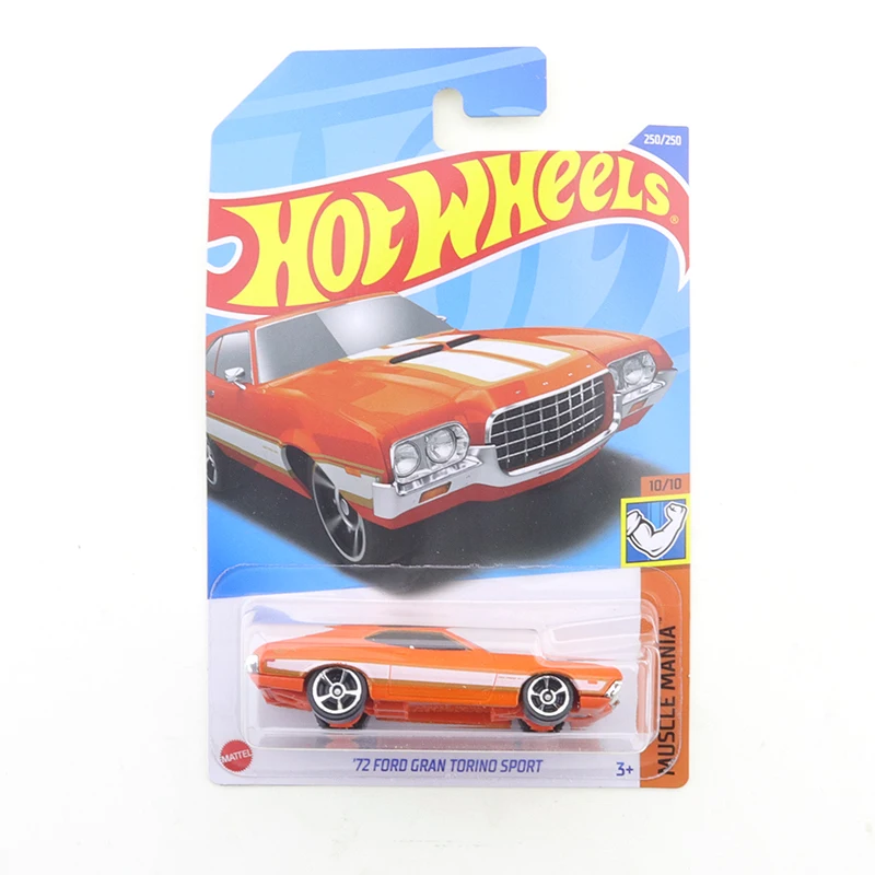

2022 Hot Wheels 72 FORD GRAN TORINO SPORT #250/250 Muscle Mania 10/10 Mini Alloy Coupe 1/64 Metal Diecast Model Car