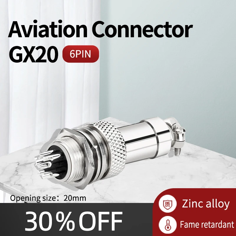 

5 комплектов GX20 6-контактный 6-контактный Штекерный и гнездовой разъем Авиатор авиационная розетка круглая металлическая штепсельная вилка