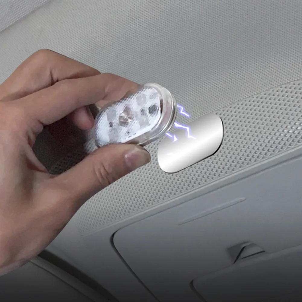 

5V USB Rechargeable Car Styling LED Touch Night Lights Wireless Interior Auto Roof Ceiling Reading Lamps for Door Foot Trunk