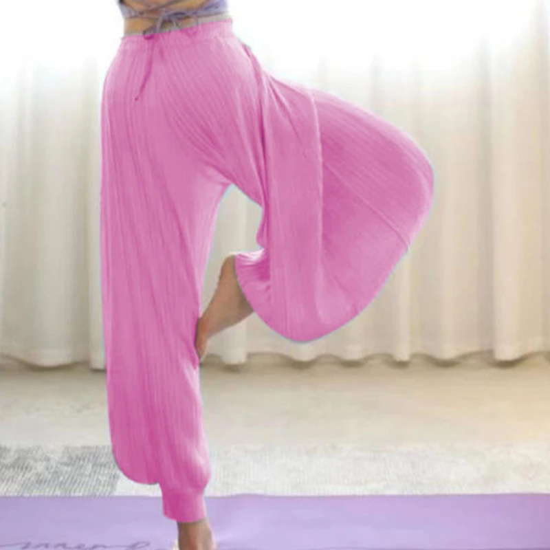 Womens High Waist Loose Yoga Pants Quick-Drying Sports Workout Trousers Fashion Comfortale Autumn Winter SportWear For Dancing