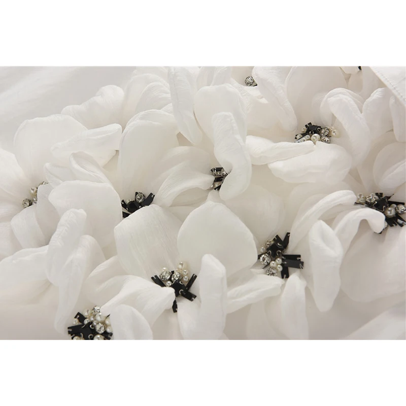 Женская рубашка-жилет с объемными цветами белая блузка-жилет без рукавов