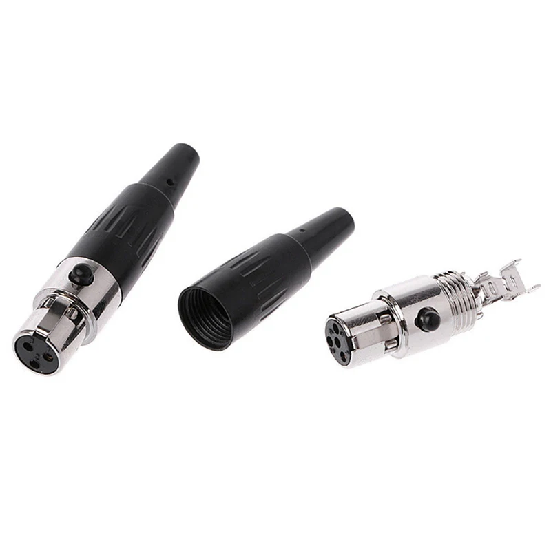 

1pc 3pin Mini TA3F XLR Aviation Connector Female Female Plug Socket Pins For MIC Microphone Audio Video Connecting
