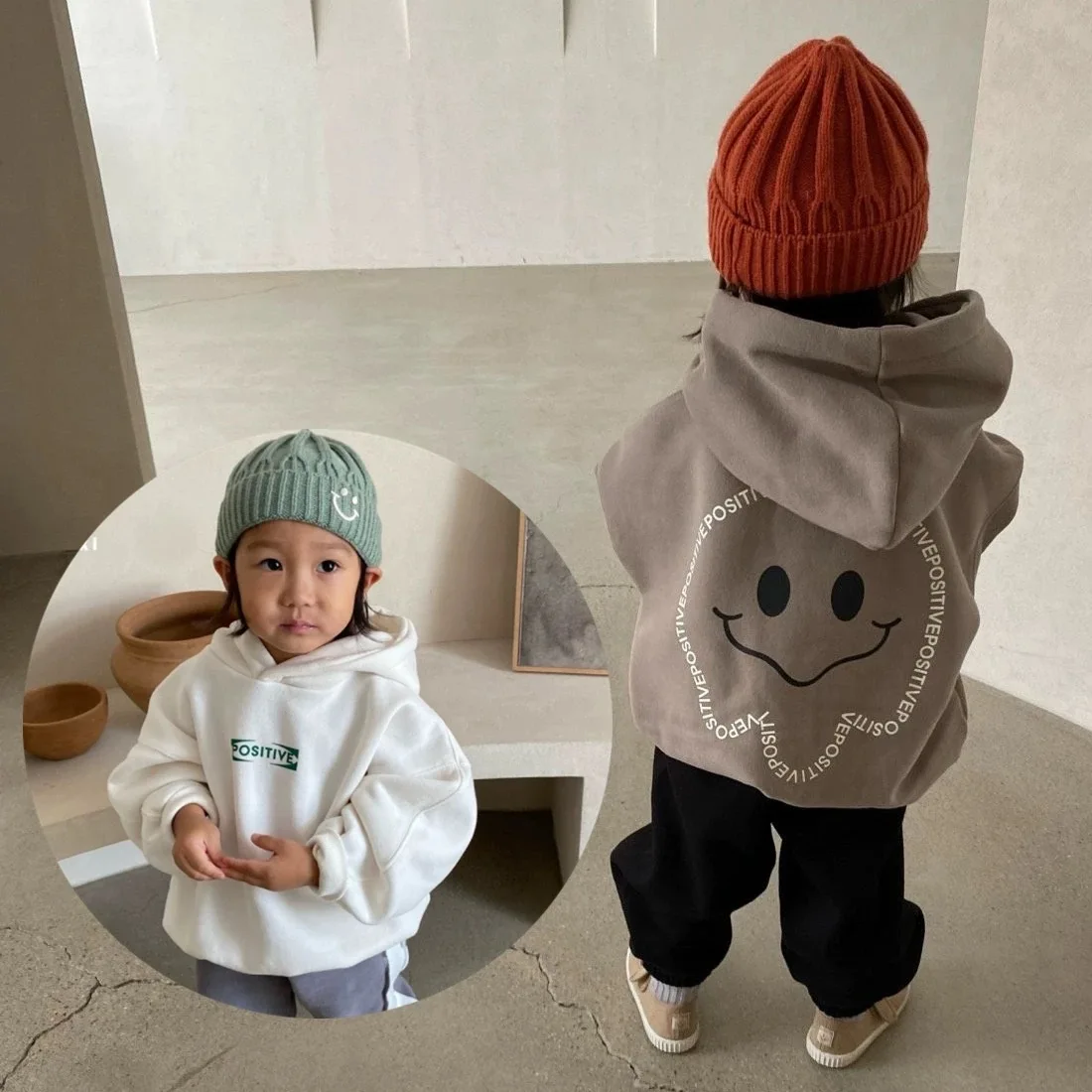 

Wacky Cute Halloween Hoodies Boys Children New Fashion Loose Letter Smiling Face Hooded Sweatshirt Girls Pullover Tops For Kids