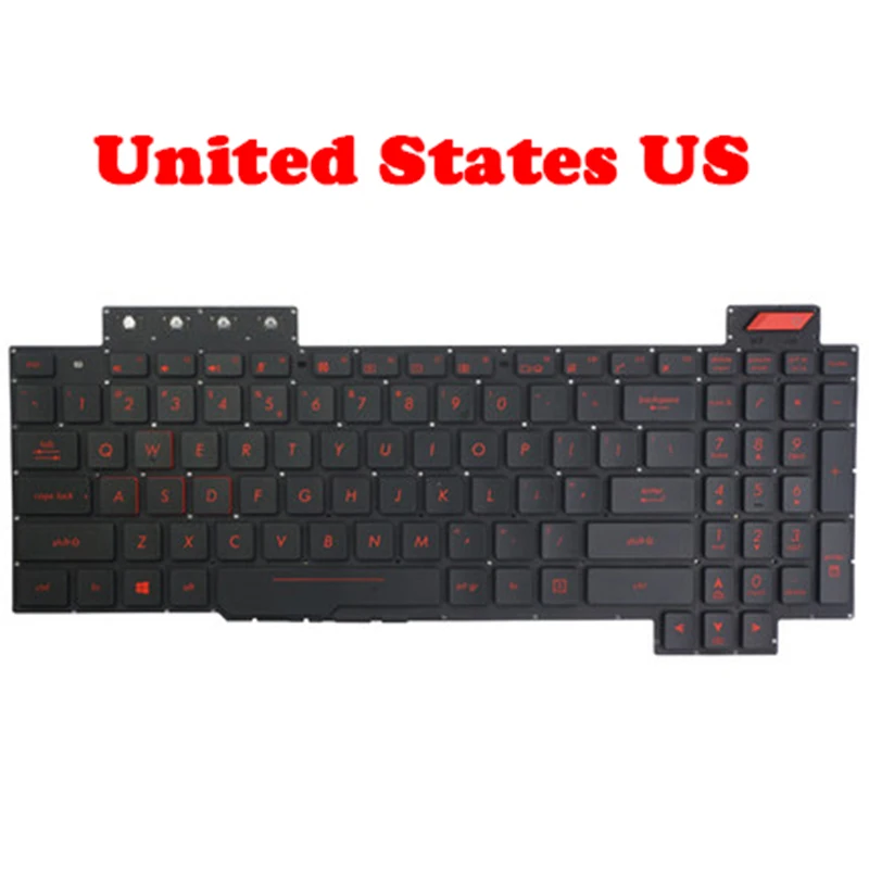

Laptop France FR/Italian/United States US Keyboard For ASUS FX63 FX63V FX63VD FX63VM Black Without Frame With Backlit V170746DK1