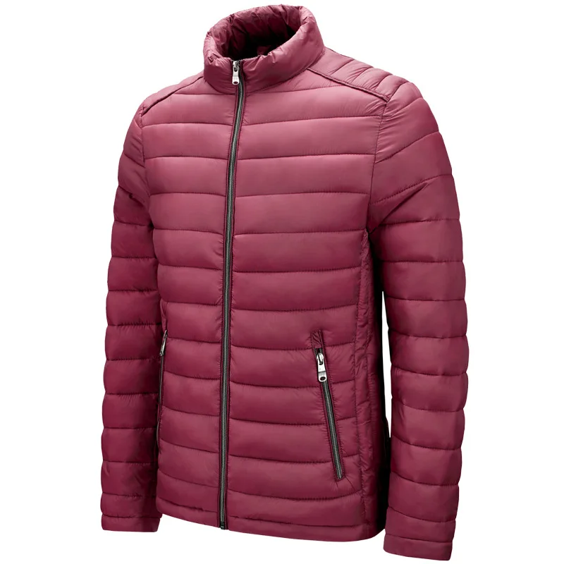 Men's Winter Lightweight Packable Down Jacket Water and Wind-Resistant Breathable Coat BigSize Men Hoodies Jackets100% Polyester