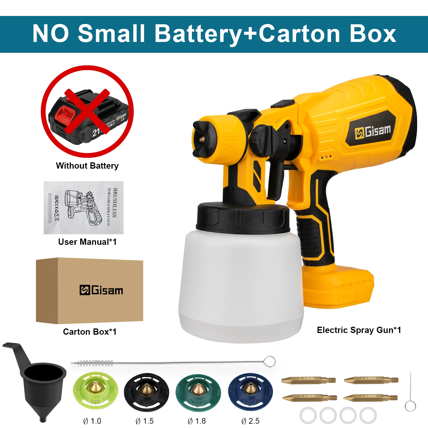 

Бесщеточный электропистолет-распылитель Gisam для Makita 18 В