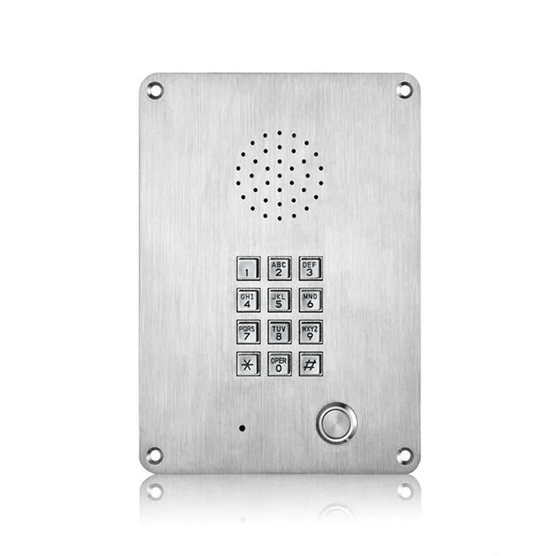 Фото Промышленные антивандальные SIP-телефоны KNTECH KNZD-06 из нержавеющей стали, встраиваемые в стену, для систем внутренней связи, проводные IP-телефоны №5