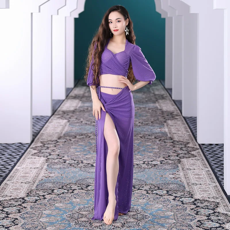 

Belly Dance Long Skirt Set Costume Sexy Modern Dance Performance Skirts Clothes Women Tenue Danse Tribal Bellydance Disfraz Hada