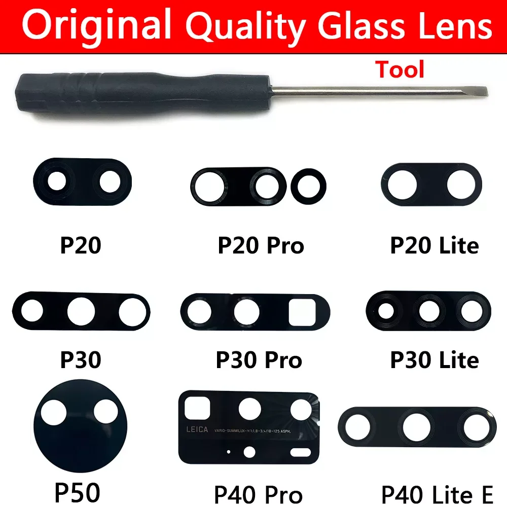 

New Fashion For Huawei P30 Lite Camera Glass Lens With Glue Sticker For Huawei P20 P30 Lite P40 Pro Camera Lens + Repalcement To