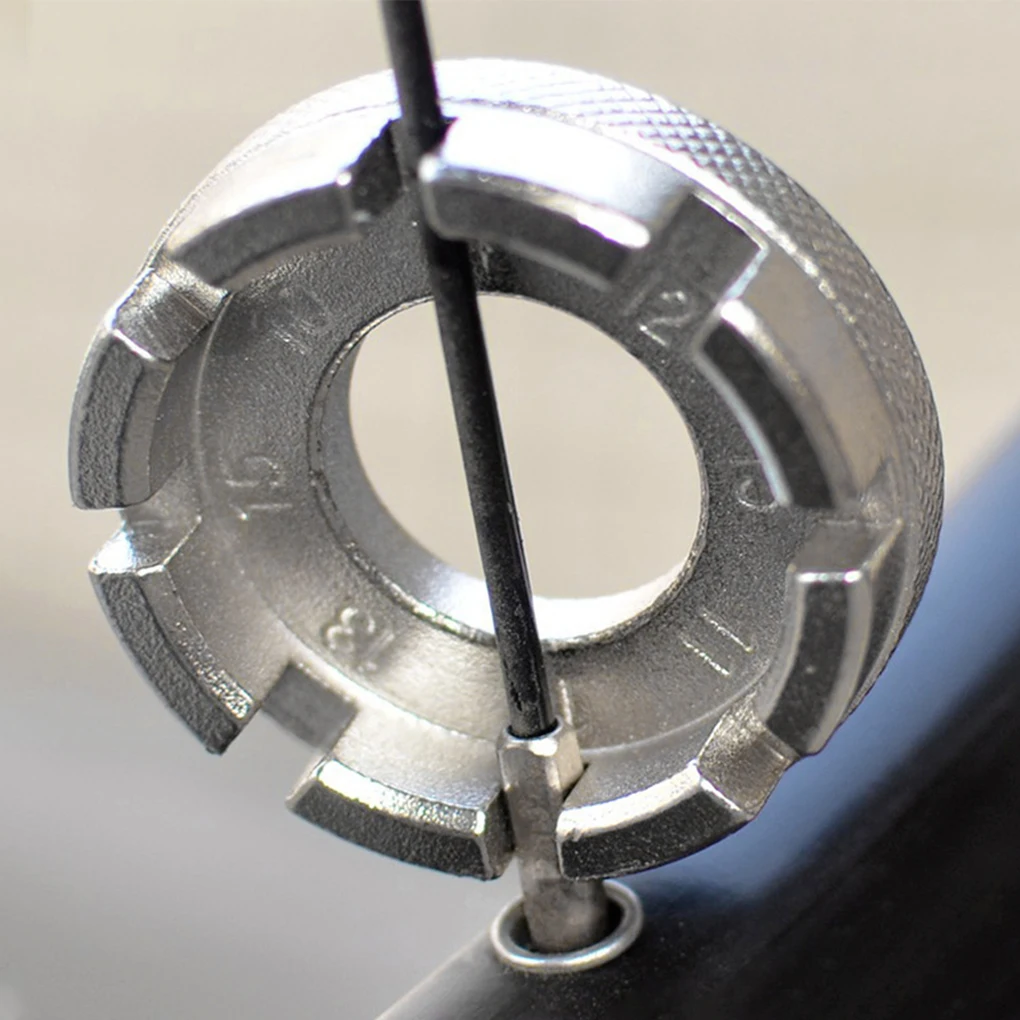 

Велосипедный гаечный ключ, портативный регулирующий инструмент для ремонта велосипедных спиц, серебристый