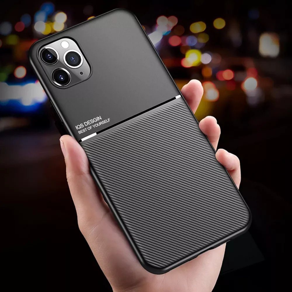 

Luxury Leather Metal Car Phone Case For iPhone 13 12 11 Pro Max X XR XS 8 7 5 6 s Plus SE 2020 Cover Soft Silicone Shell Bumper