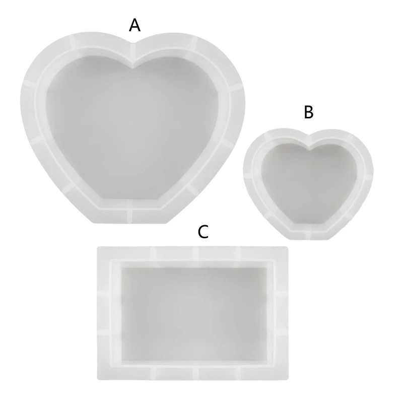 

Rectangle Picture Frame Silicone Mold Heart Shape Epoxy Mold Handicraft Making