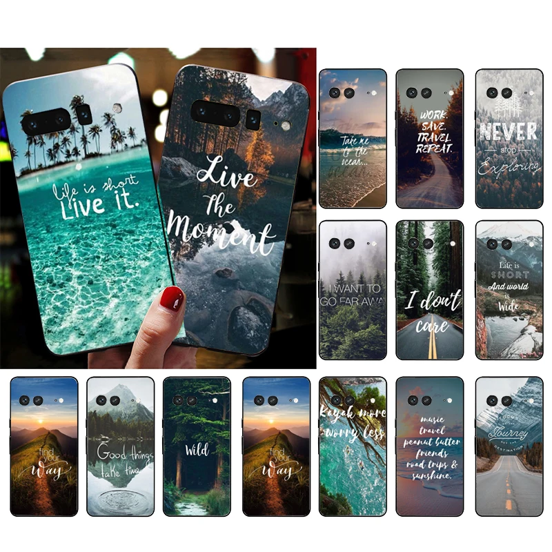 

Phone Case for Google Pixel 7 Pro 7 6A 6 Pro 5A 4A 3A Pixel 4 XL Pixel 5 6 4 3 XL 3A XL 2 XL Travel Mountain Forest Sea Beach