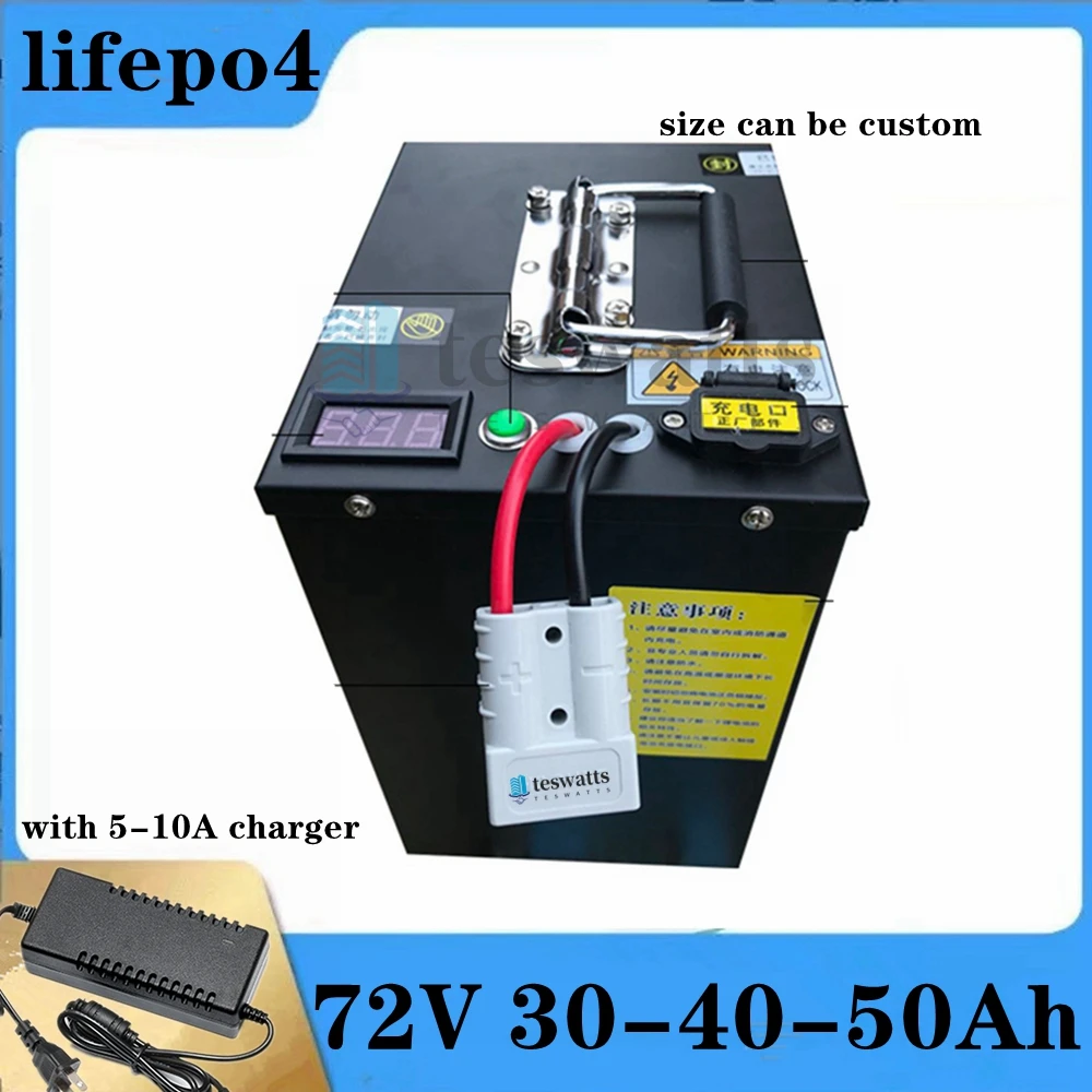 Фото 24S 72v 30Ah 30A 40Ah 40A 50Ah 50A литиевый аккумулятор lifepo4 глубокий цикл для 3000W 5000W ebike скутер трехколесный мотоцикл №1