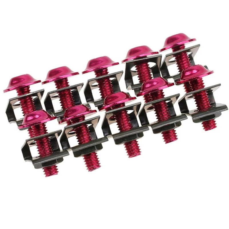 

X7JF 10Pcs Motorcycle Fairing Cowl Fastener Screws Bolts Universal M6 6mm Bolts Screw Anti-rust Fairing Screw