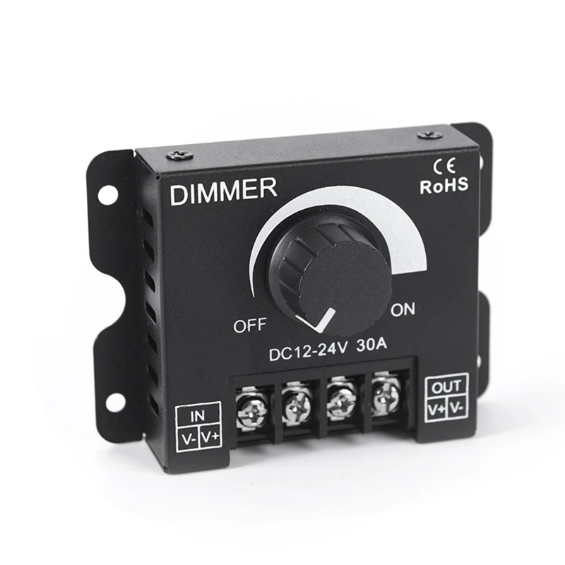 

LED Soft And Hard Light Bar Dimmer Led Strip Light Brightness Dimmer 12V/24V30A (Black)