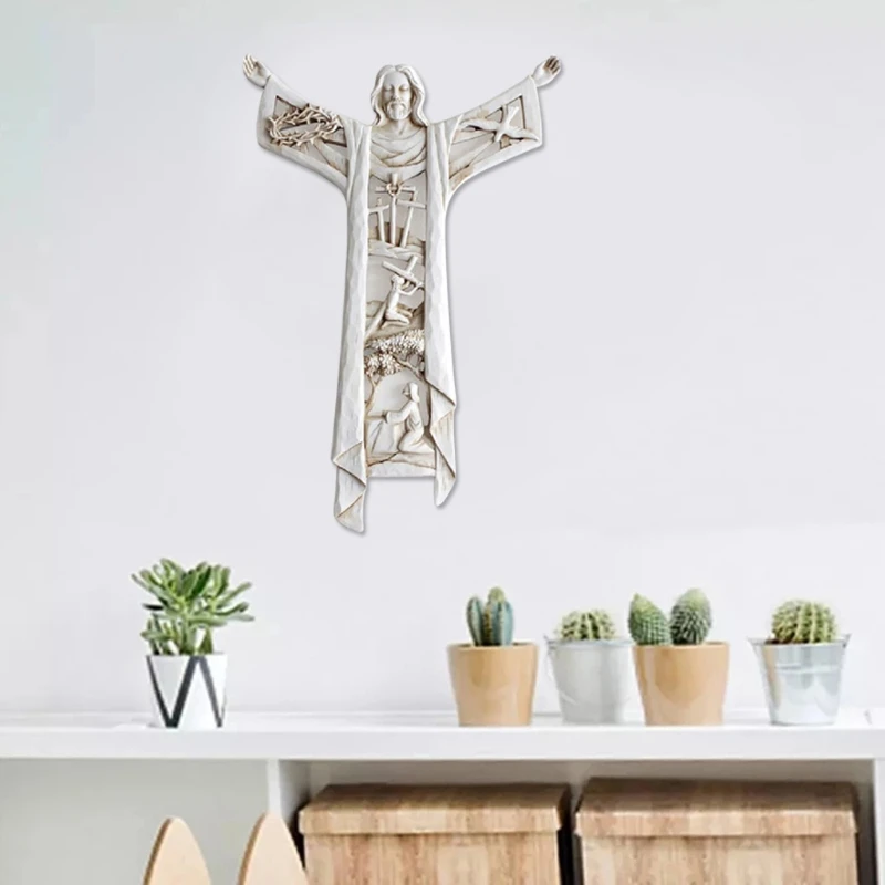 

Risen Christ Last Supper Wall Cross Hanging Decoration for First Holy Communion Baptism Christian Gift Religious Accessories