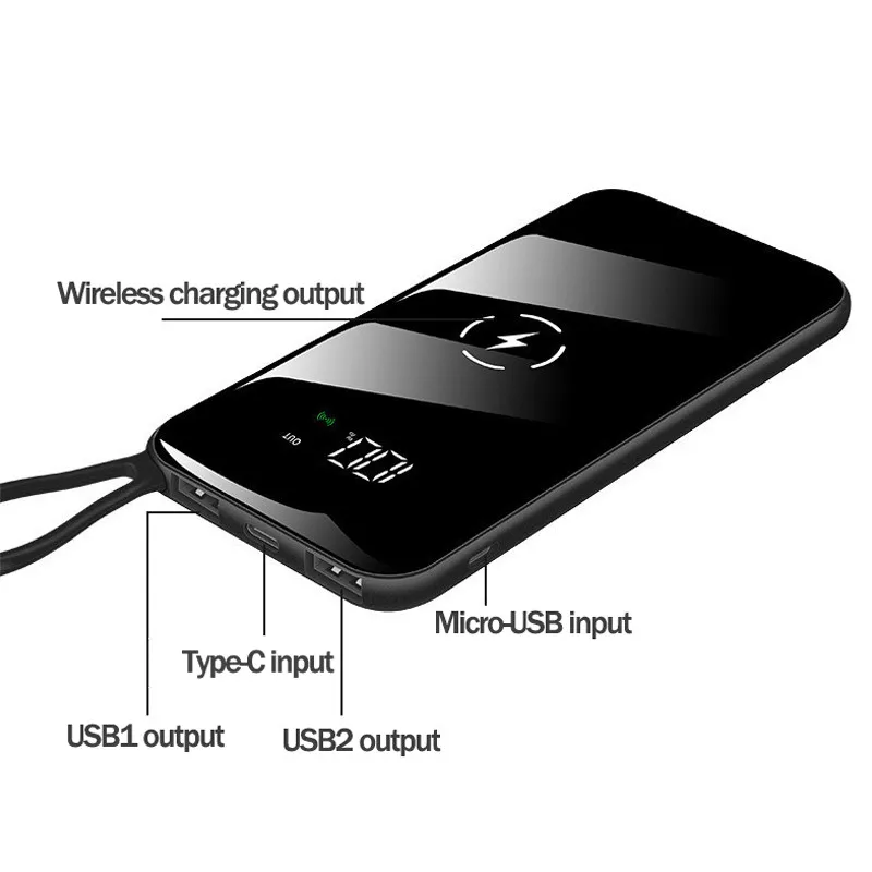 80000mah wireless power bank portable digital display smartphone charger outdoor travel fast charging for xiaomi samsung iphone free global shipping