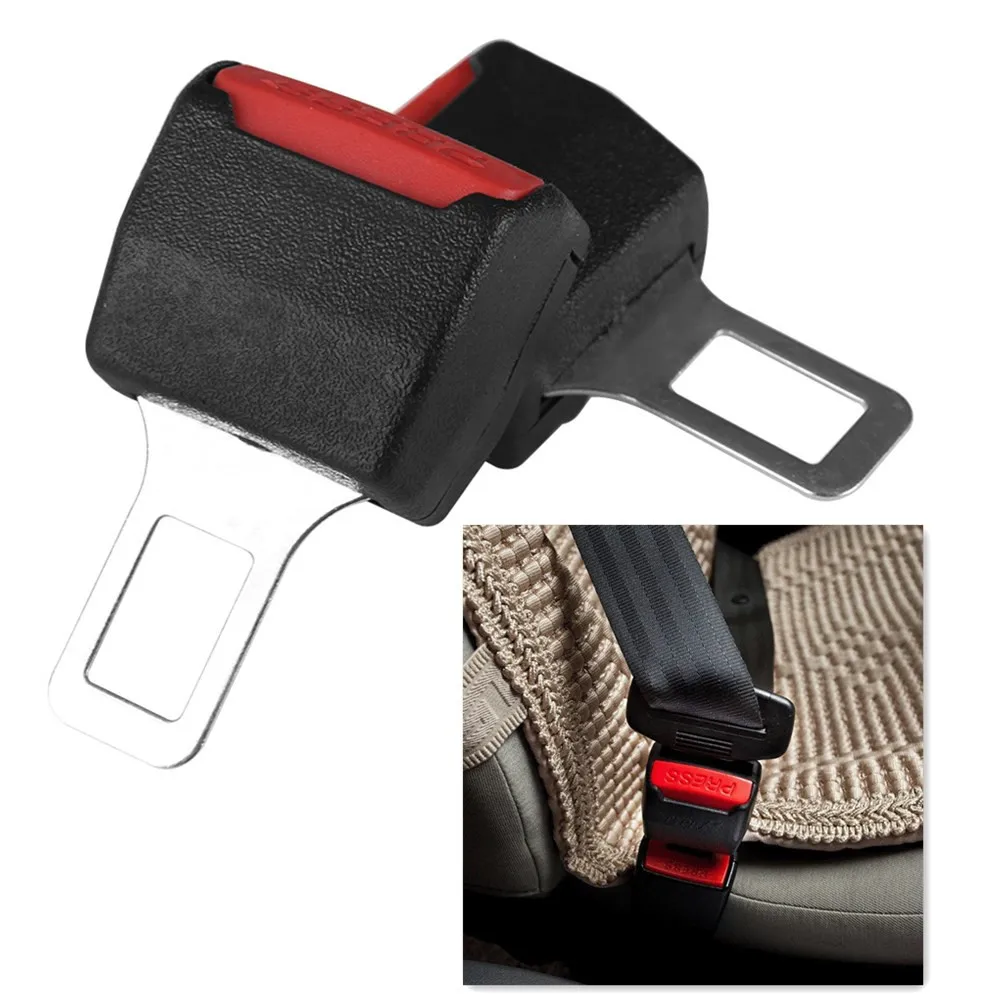 

1pc Creative Black Car Seat Belt Clip Extender Converter Accessories Safety Seatbelt Lock Buckle Plug Thick Insert Socket