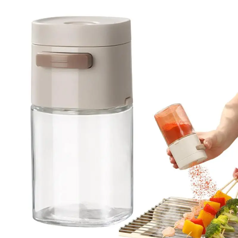 

Portable Salt Control Bottle With Precise Quantitative Seasoning Dispenser - Clear Powder Sugar Shaker For Sea Salts & Spices
