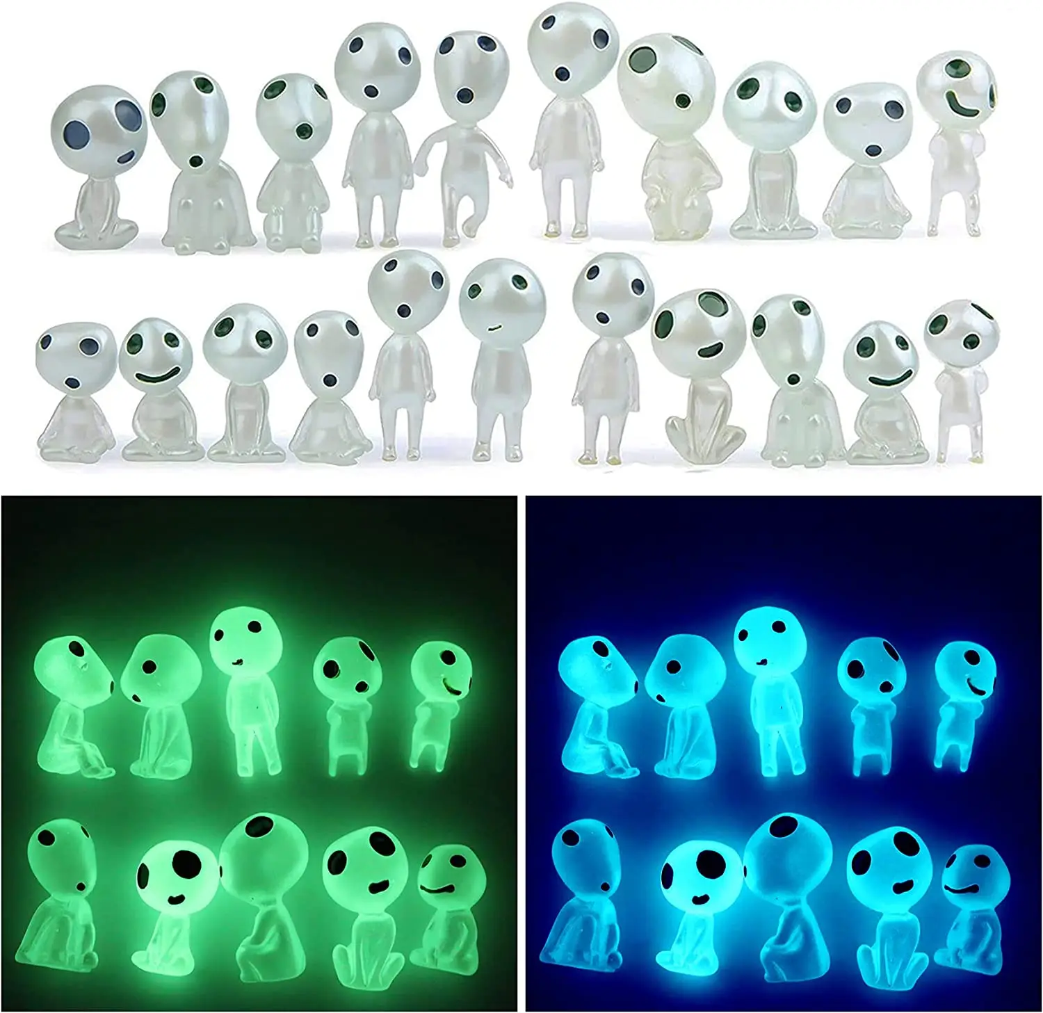 

10Pcs /Lot Luminous Ghost kit for Micro Landscape Garden Decoration Outdoor Status Figure Ornament Mini Tree Elves Glow in Dark