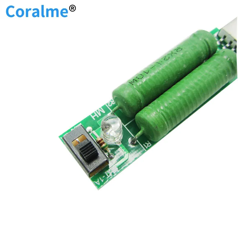 USB мини-разрядный нагрузочный резистор 2A/1A с переключателем 1A зеленый светодиод 2A