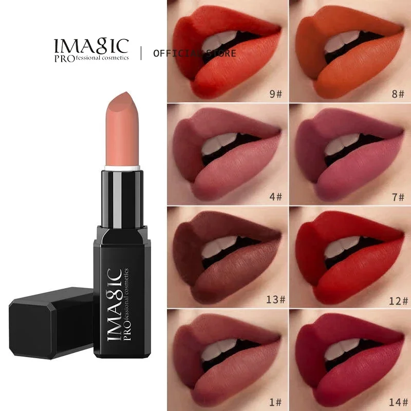 

IMAGIC Waterproof Glossy Lipstick Smooth Moisturizer Pigment Woman Lipsticks Pintalabios Natural 16 Colors Batom Lip Makeup